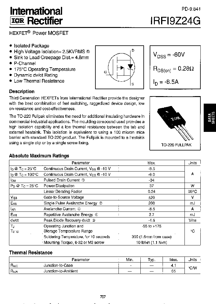 IRFI9Z24G_1016160.PDF Datasheet