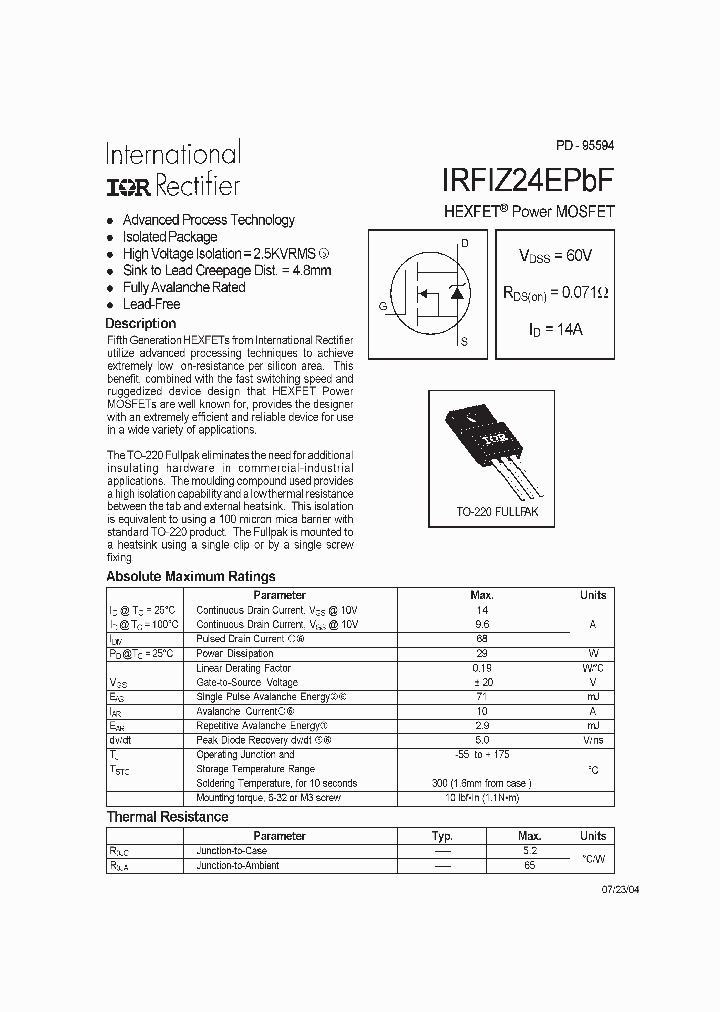 IRFIZ24EPBF_709430.PDF Datasheet