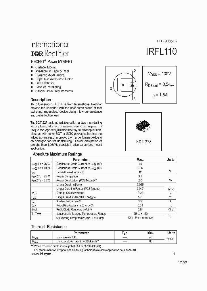 IRFL110TR_950468.PDF Datasheet