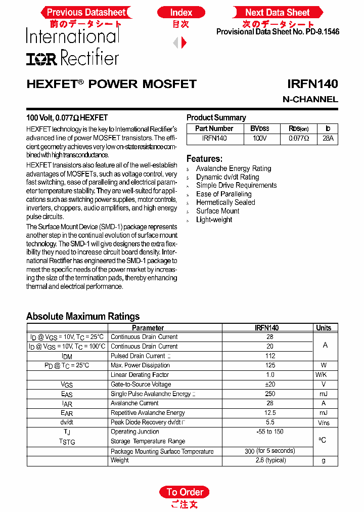 IRFN140_947826.PDF Datasheet