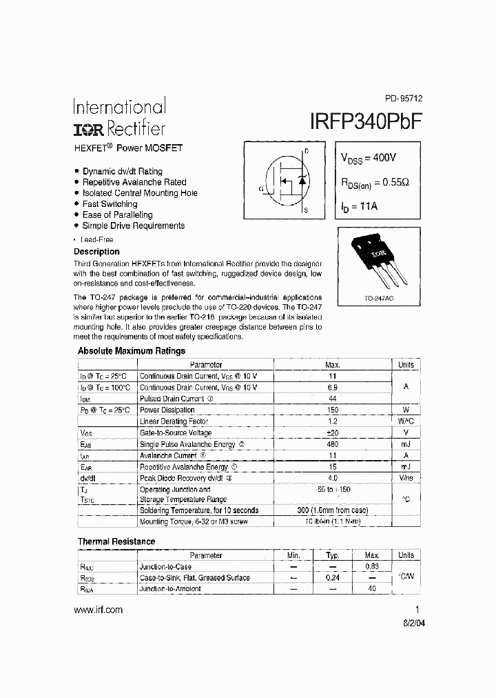 IRFP340PBF_709413.PDF Datasheet