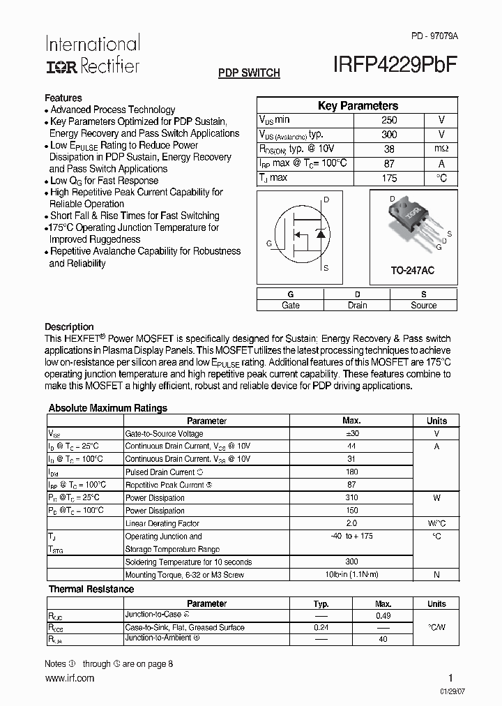 IRFP4229PBF_932059.PDF Datasheet