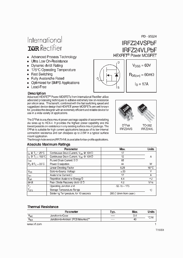 IRFZ24VLPBF_714400.PDF Datasheet
