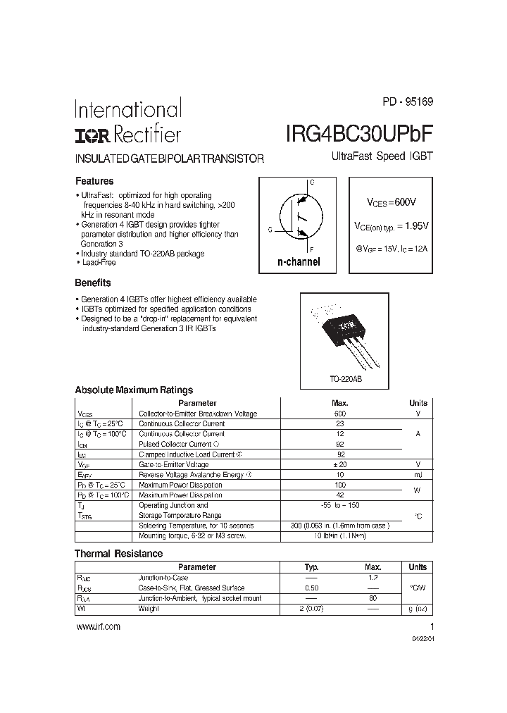 IRG4BC30UPBF_659547.PDF Datasheet