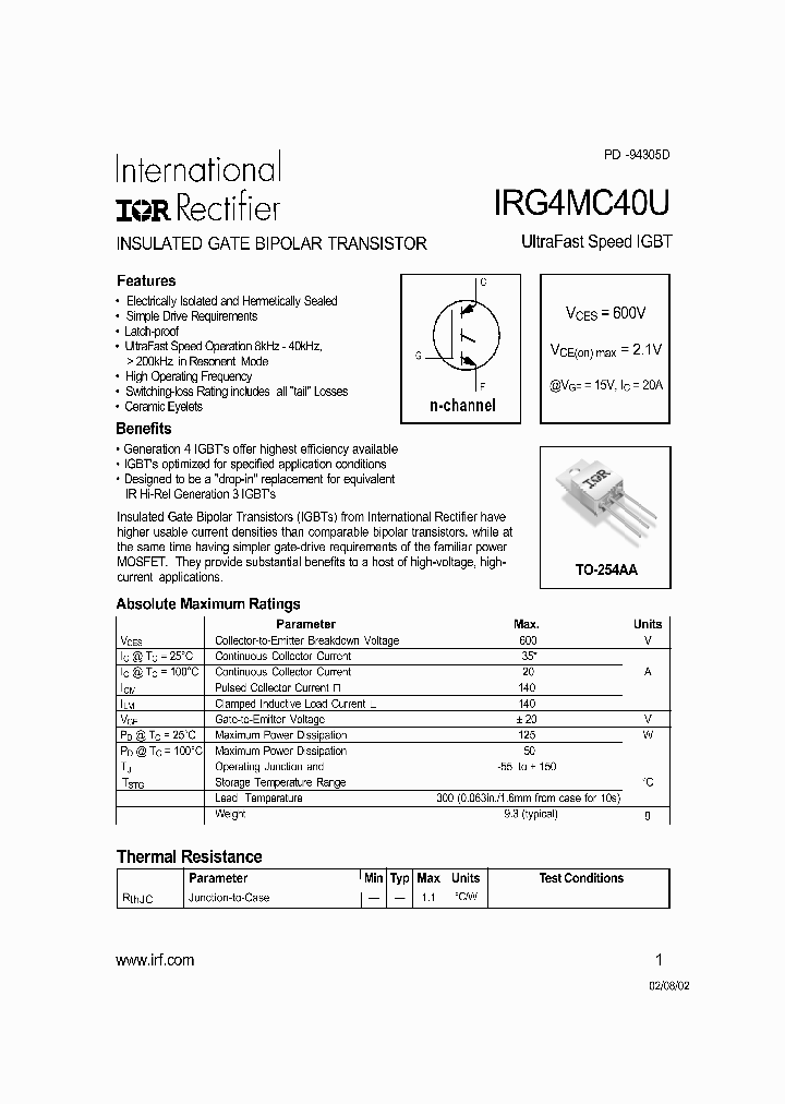 IRG4MC40U_685155.PDF Datasheet