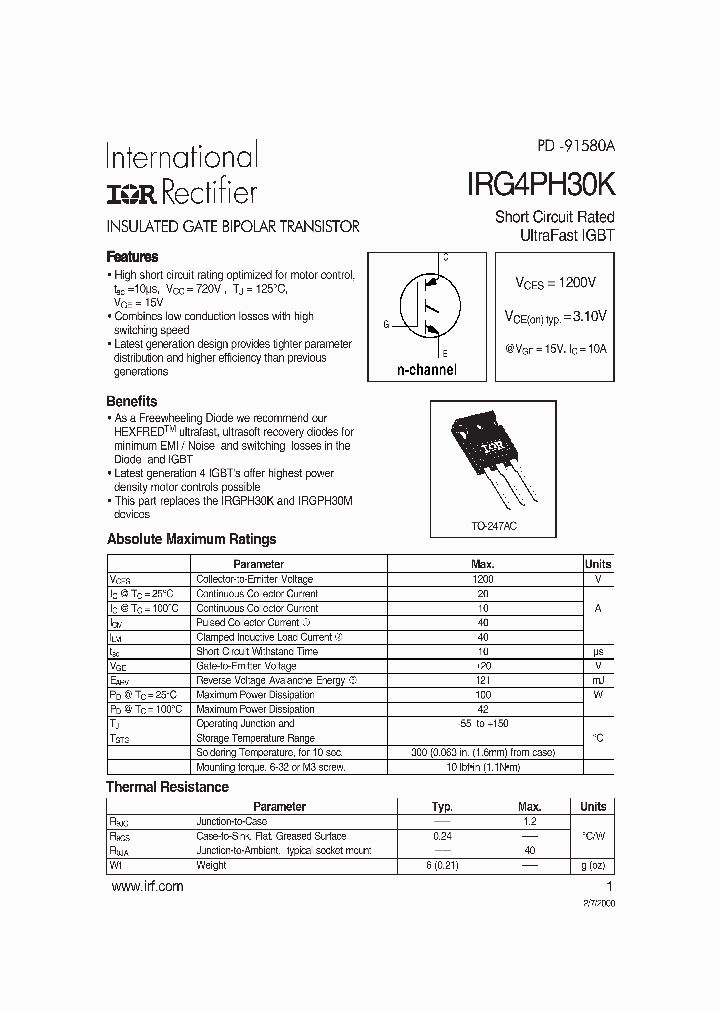 IRG4PH30_942663.PDF Datasheet