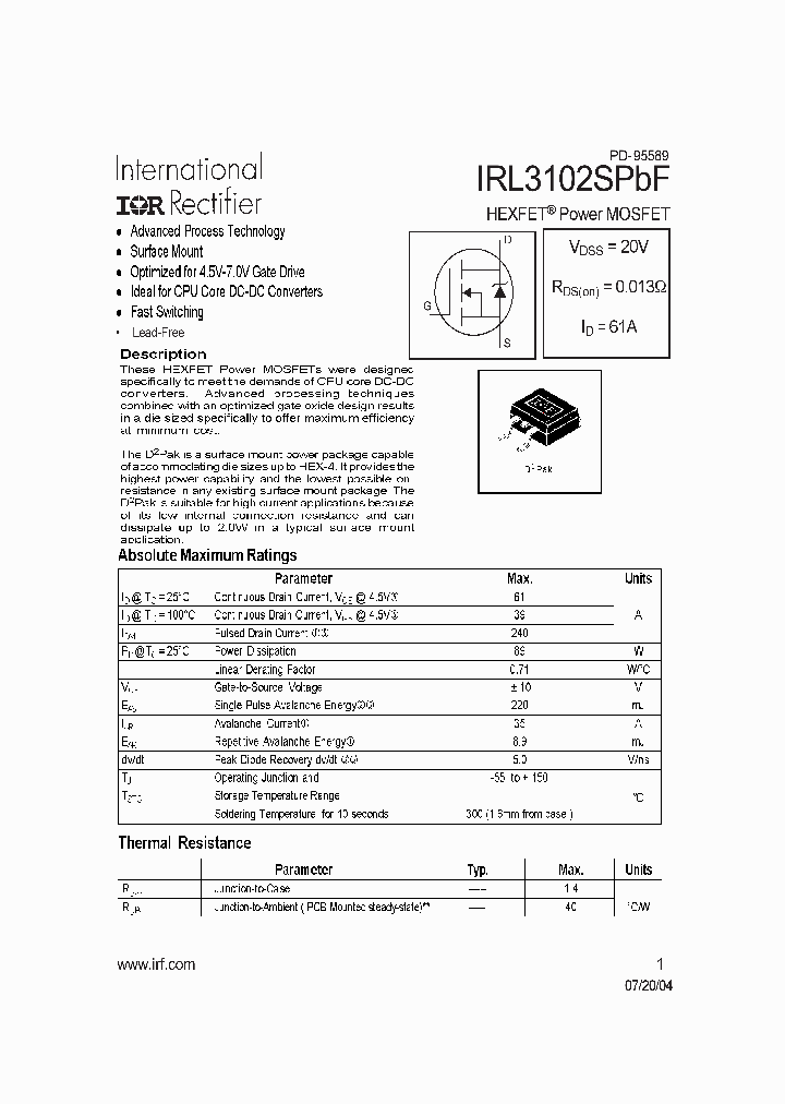 IRL3102SPBF_709367.PDF Datasheet