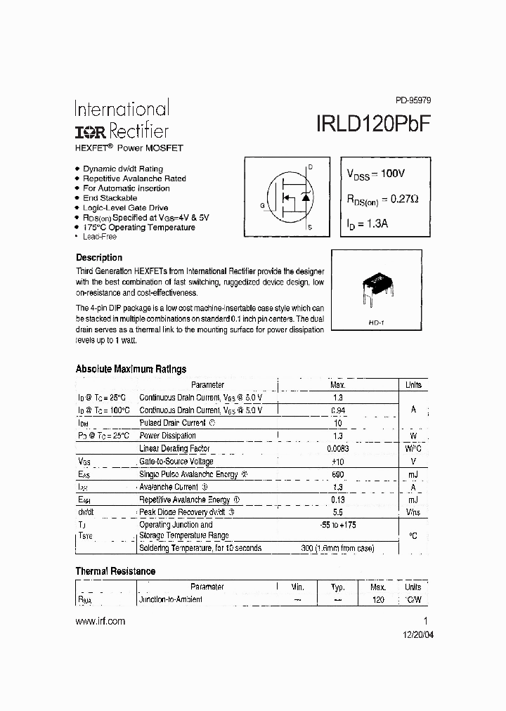 IRLD120PBF_735790.PDF Datasheet