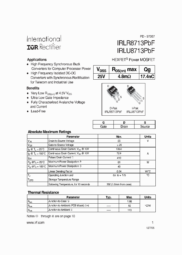 IRLU8713PBF_653148.PDF Datasheet