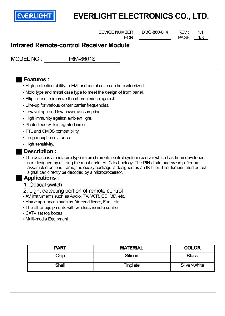 IRM-8601S_604297.PDF Datasheet