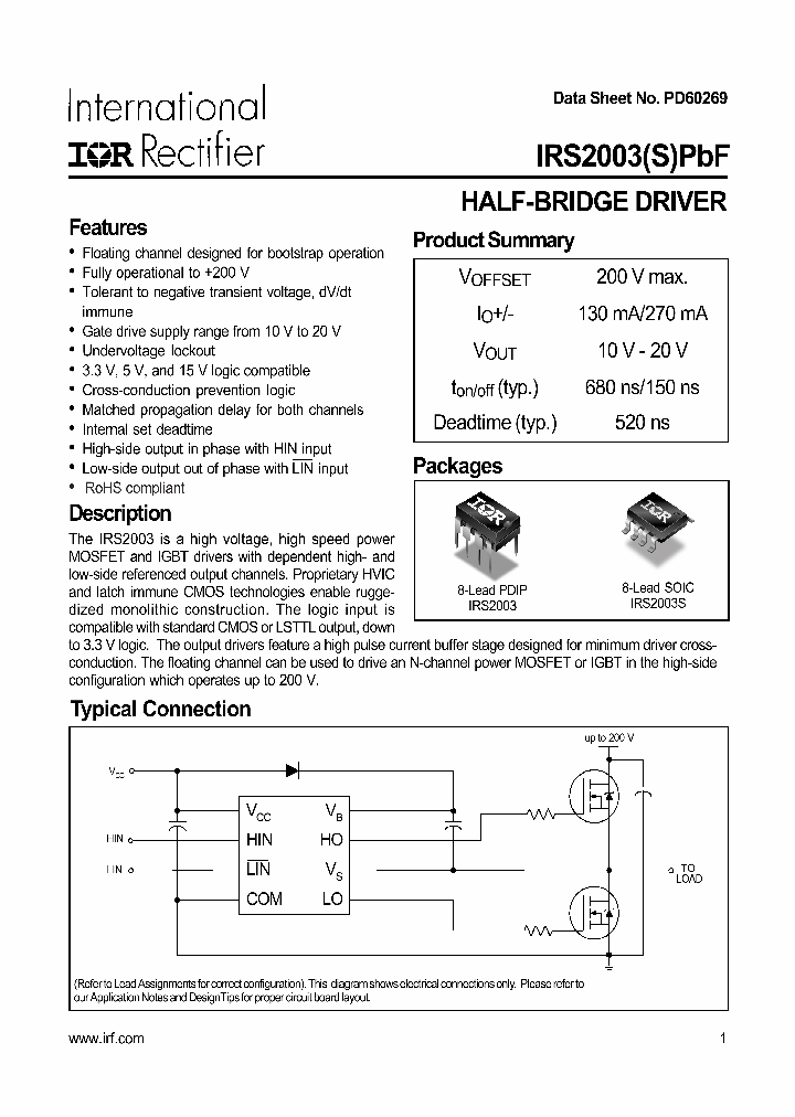 IRS2003PBF_814814.PDF Datasheet