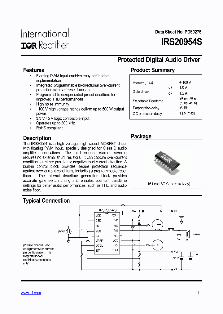 IRS20954STRPBF_675765.PDF Datasheet
