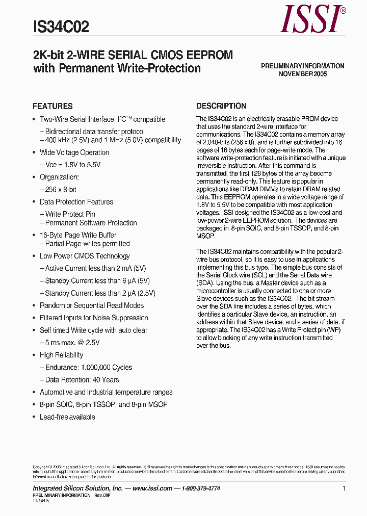 IS34C020511_661824.PDF Datasheet