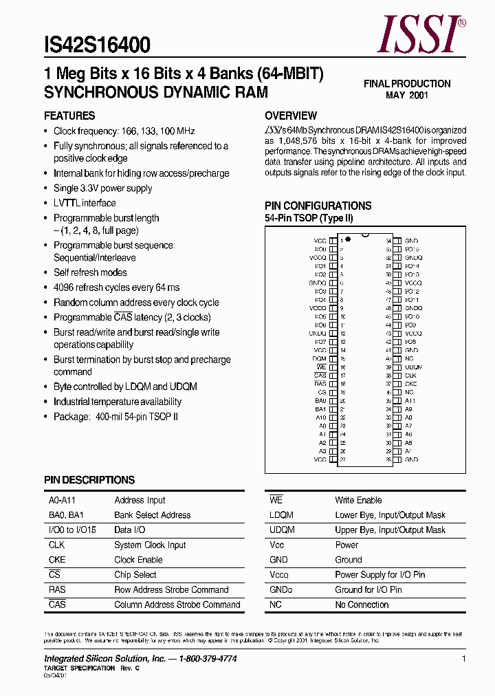 IS42S16400-7T_691182.PDF Datasheet
