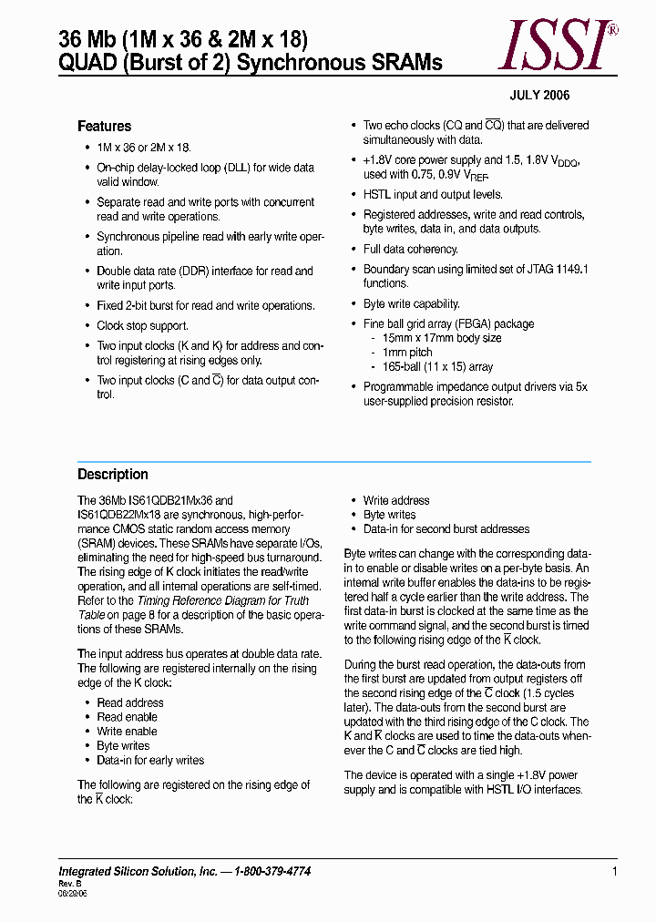 IS61QDB22M18-250M3_660635.PDF Datasheet