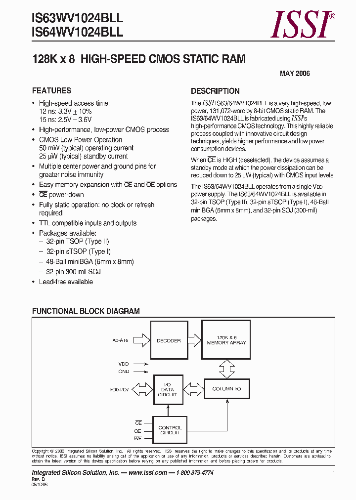 IS64WV1024BLL_660312.PDF Datasheet