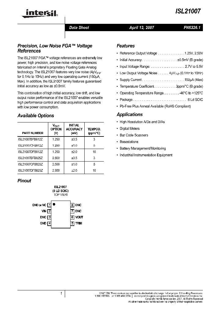 ISL21007_717427.PDF Datasheet