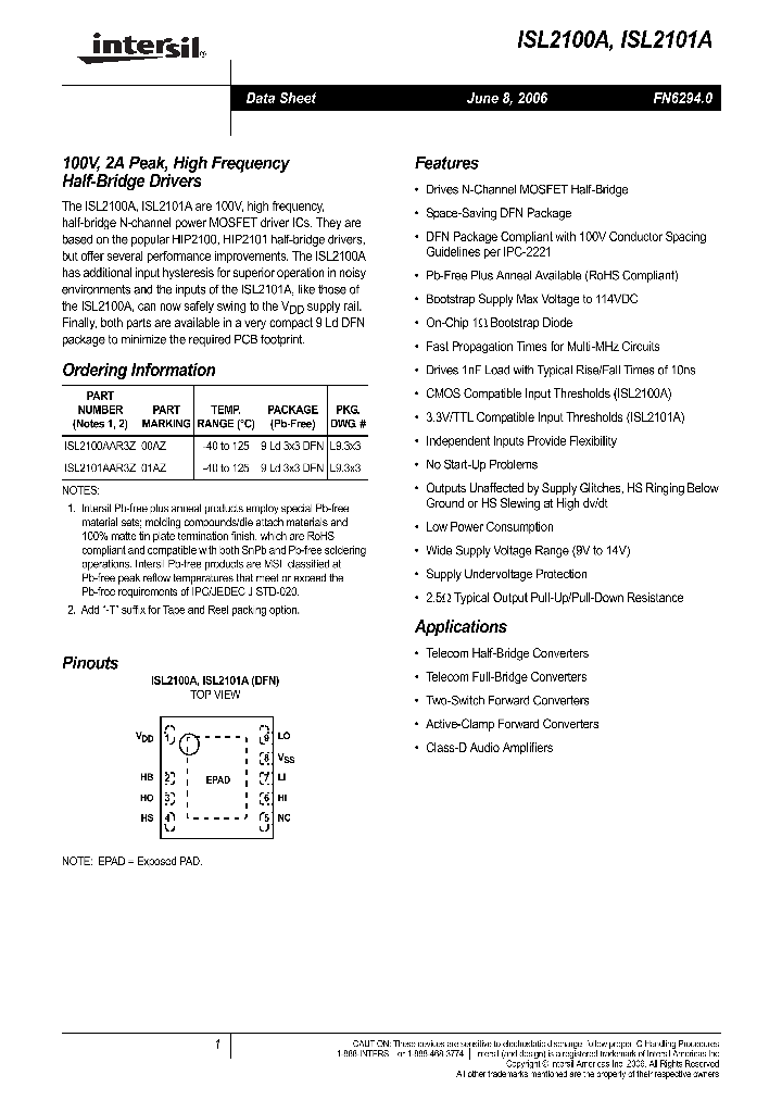 ISL2101AAR3Z_717422.PDF Datasheet
