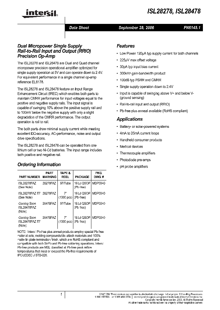 ISL28478_711364.PDF Datasheet
