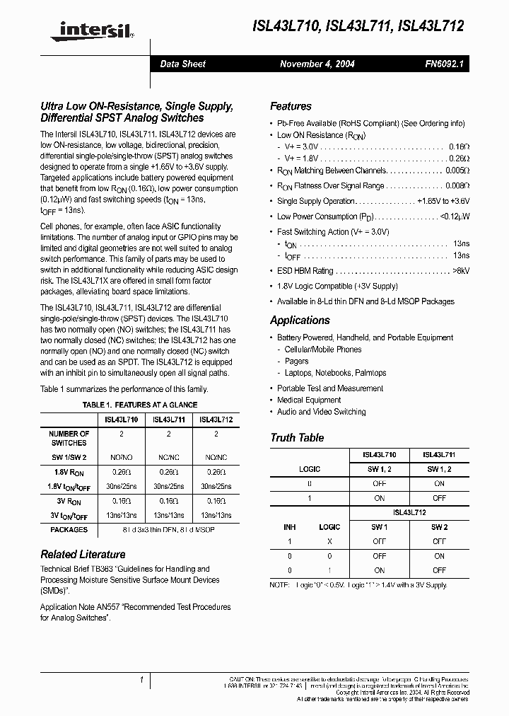 ISL43L710_719527.PDF Datasheet