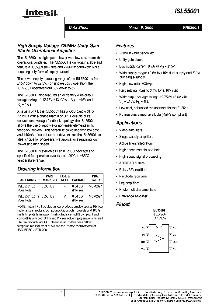 ISL55001_709693.PDF Datasheet