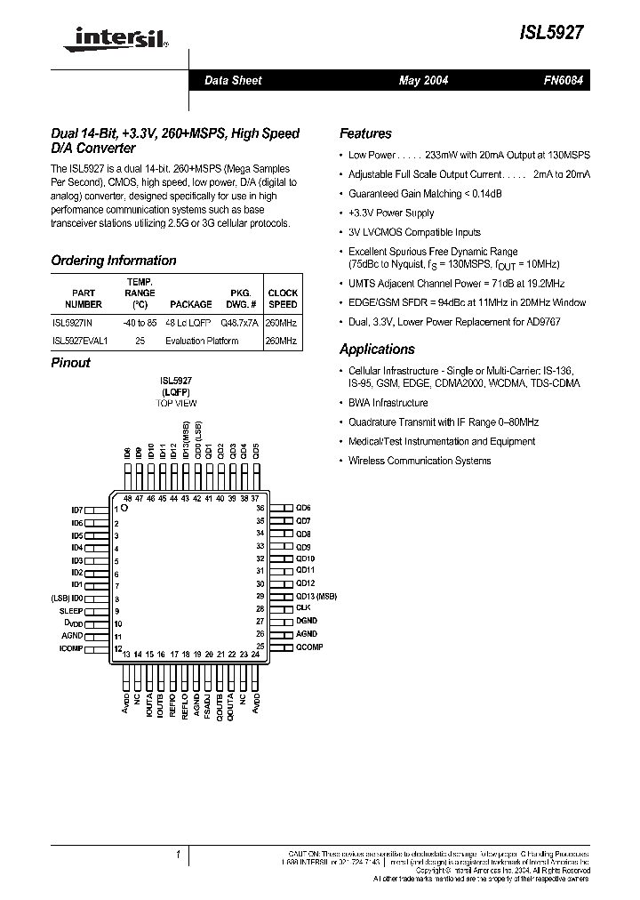 ISL5927_836998.PDF Datasheet