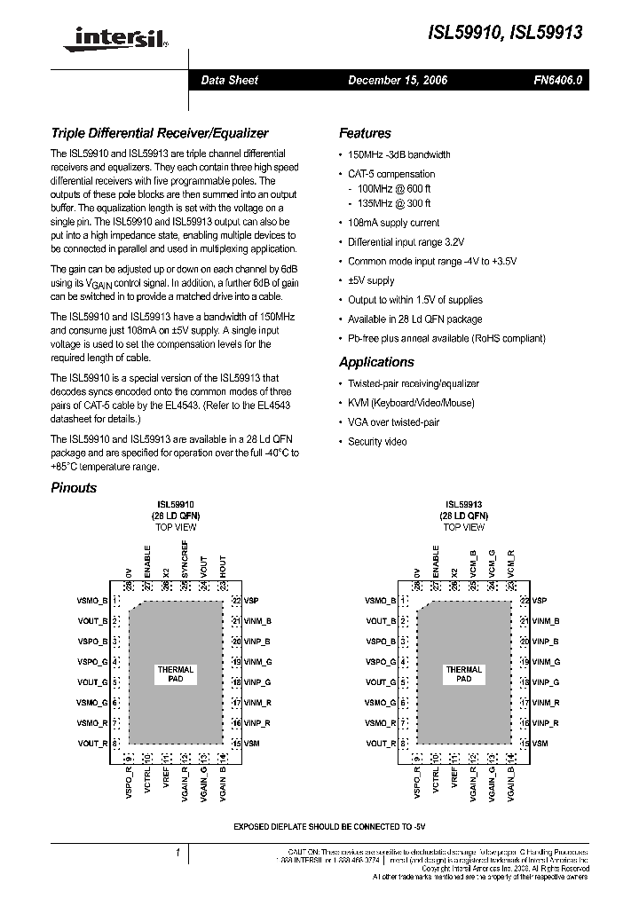 ISL59910_711008.PDF Datasheet