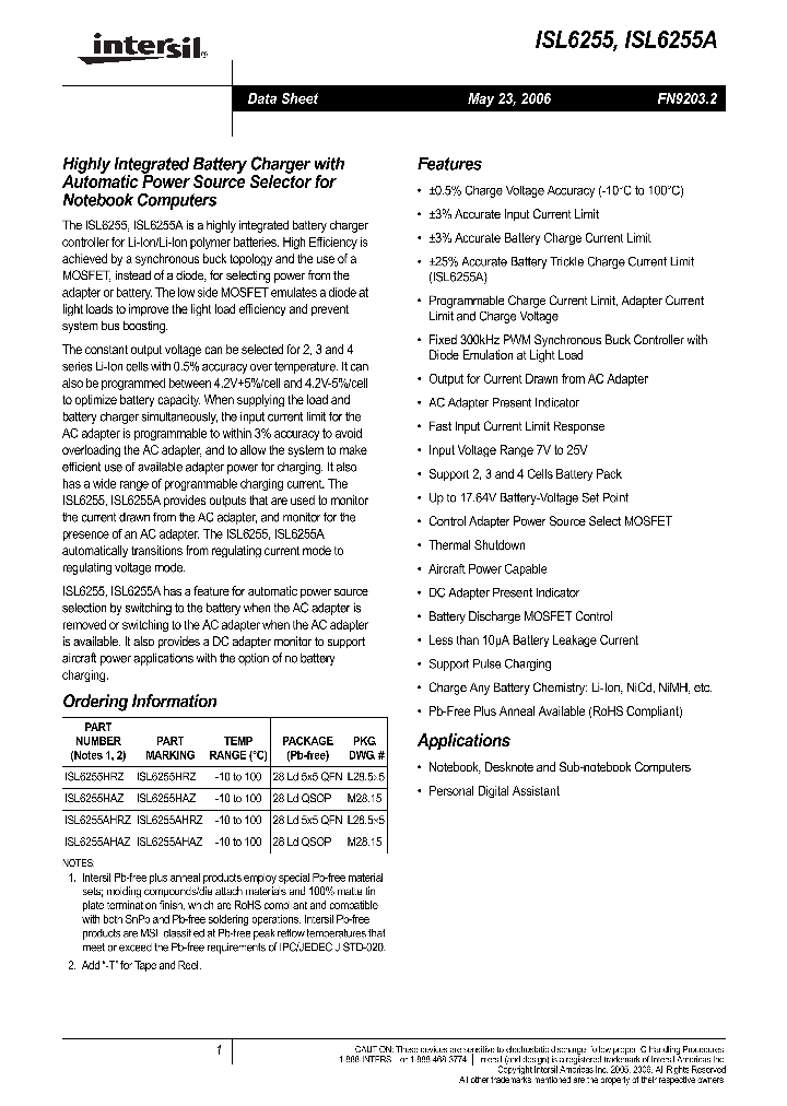 ISL6255A_705215.PDF Datasheet