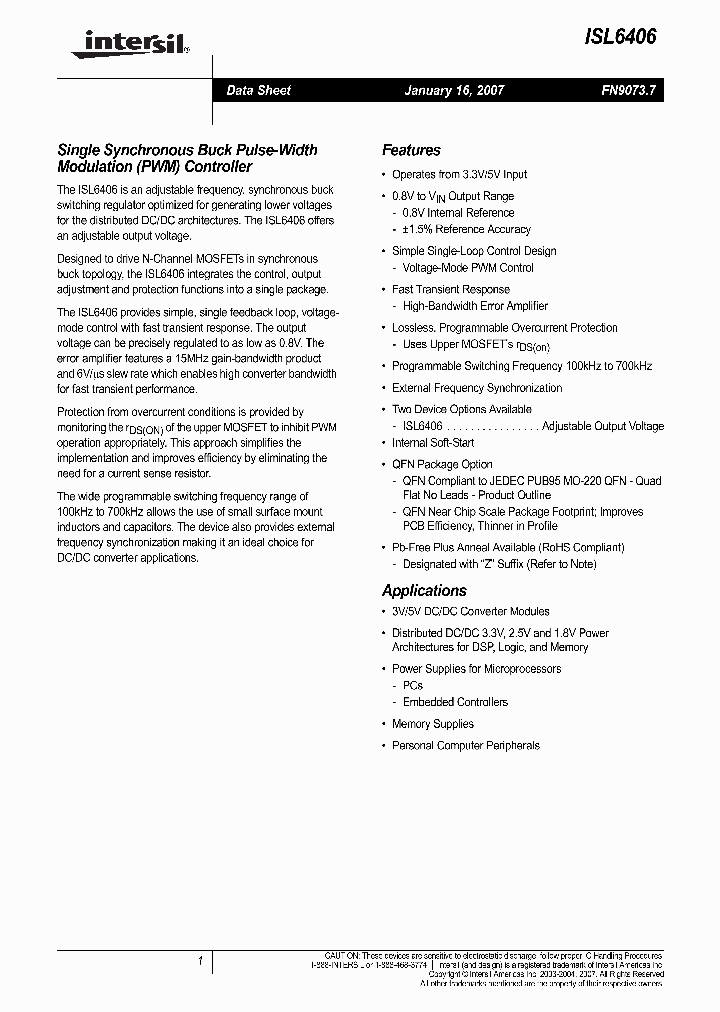 ISL640607_706408.PDF Datasheet