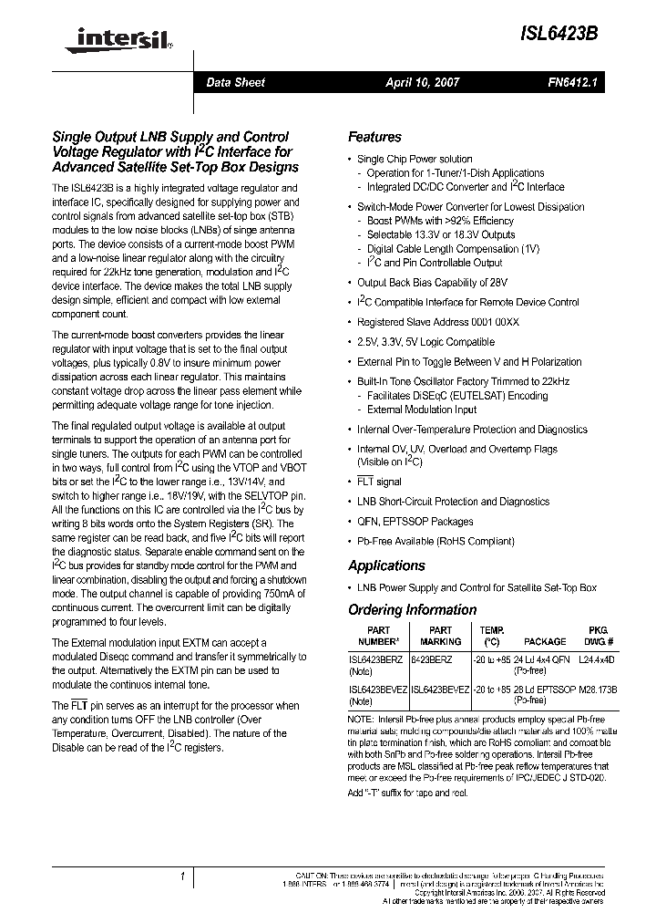 ISL6423BEVEZ_710926.PDF Datasheet