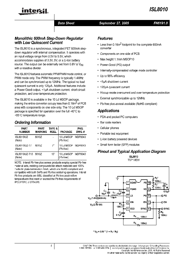 ISL8010_704896.PDF Datasheet