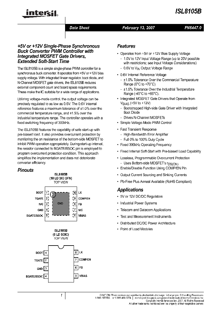 ISL8105B_704875.PDF Datasheet