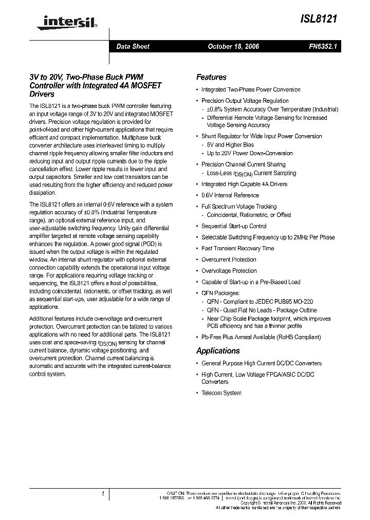 ISL8121IRZ-T_710809.PDF Datasheet