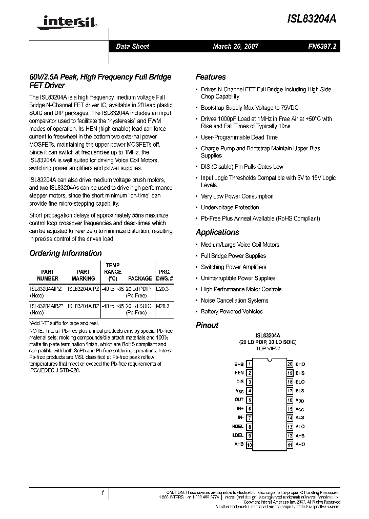 ISL83204AIPZ_710792.PDF Datasheet