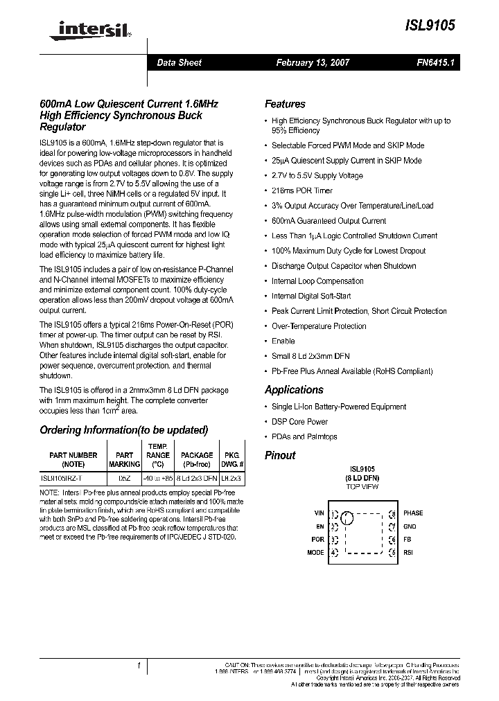ISL9105IRZ-T_710601.PDF Datasheet