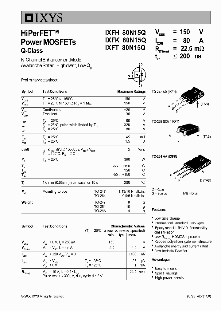 IXFT80N15Q_675401.PDF Datasheet