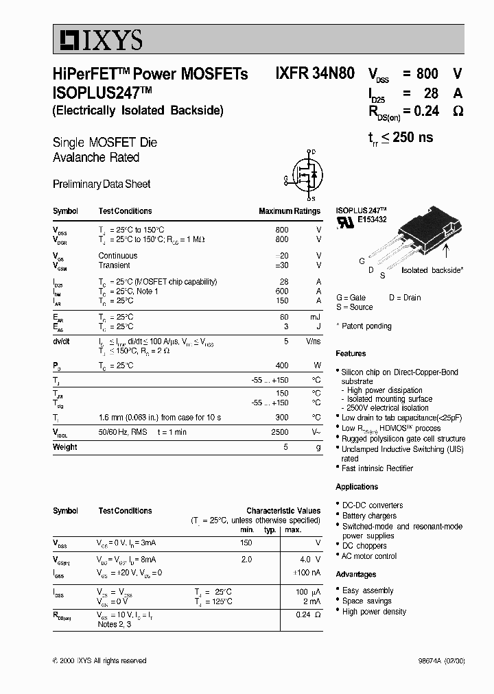 IXFR34N80_711465.PDF Datasheet
