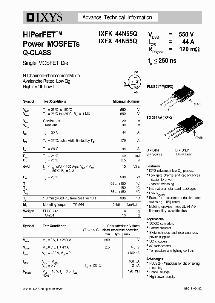 IXFX44N55Q_646619.PDF Datasheet
