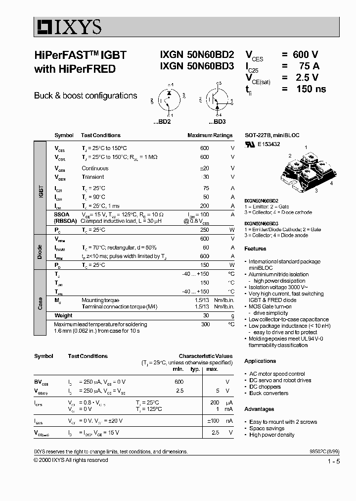 IXGN50N60BD2_887539.PDF Datasheet
