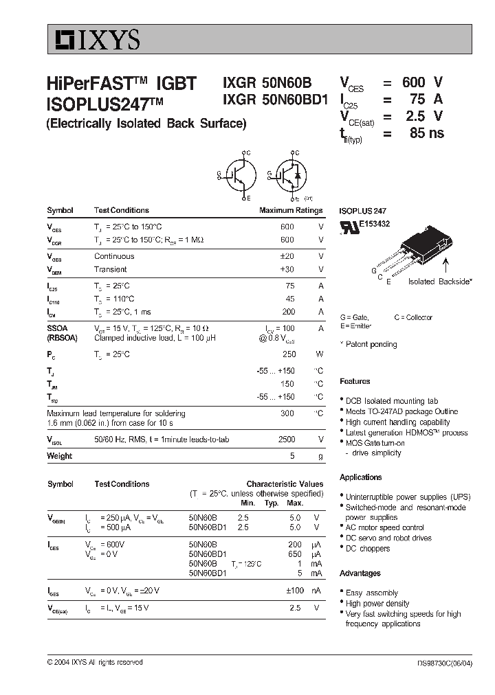 IXGR50N60BD1_626563.PDF Datasheet