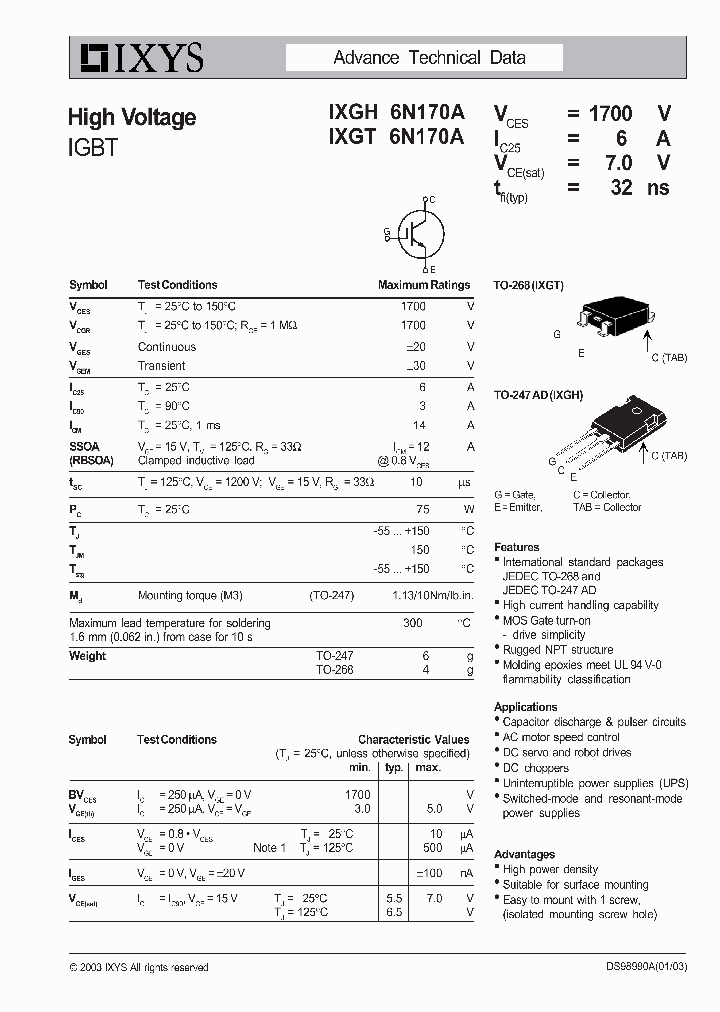 IXGT6N170A_664366.PDF Datasheet