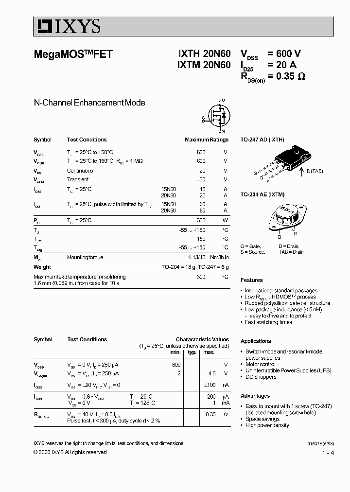 IXTH20N60_816350.PDF Datasheet