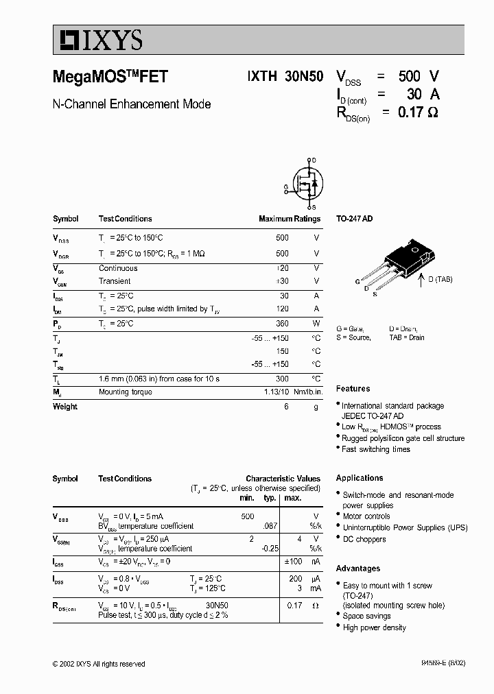 IXTH30N50_942491.PDF Datasheet