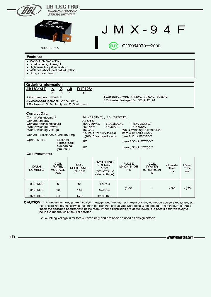 JMX-94FBS40DC9V_653101.PDF Datasheet
