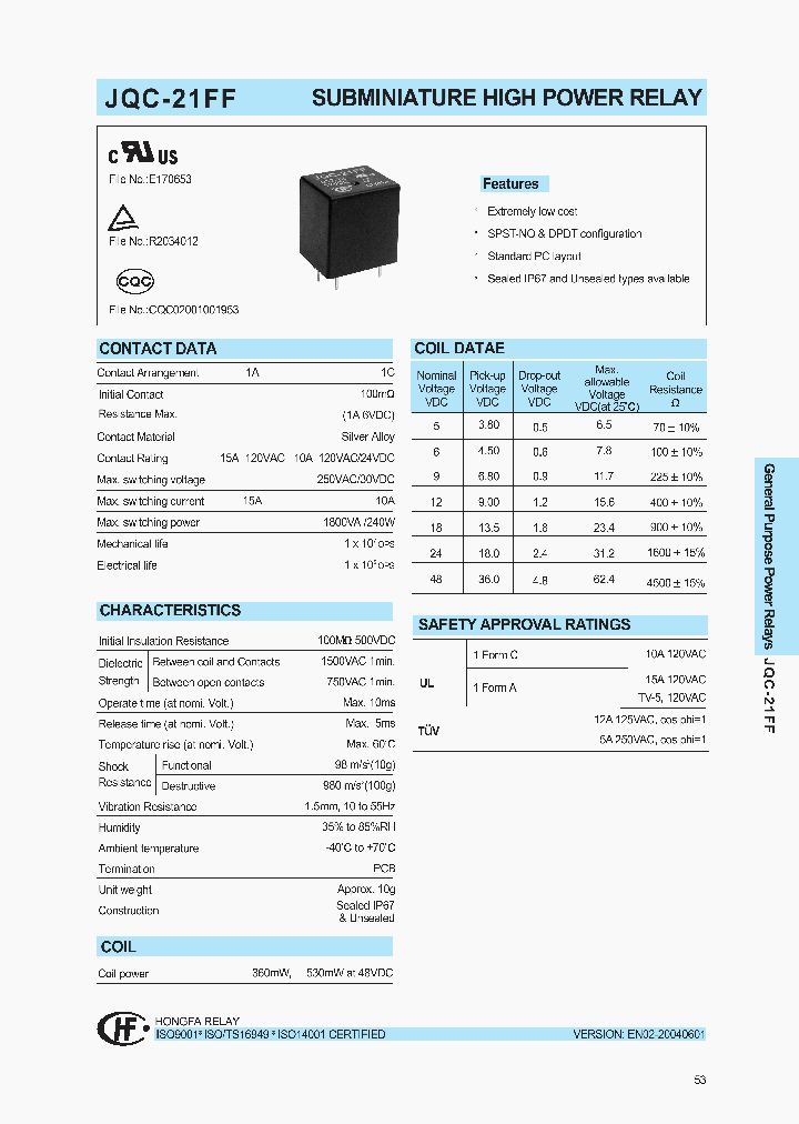 JQC-21FF_605496.PDF Datasheet