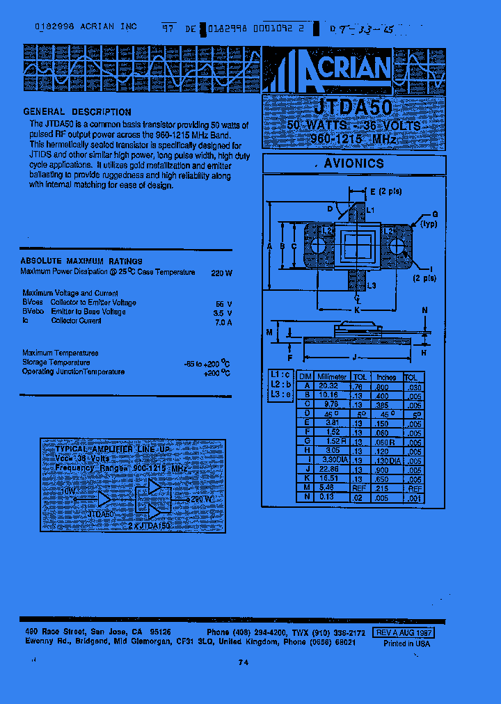 JTDA50-2_1013497.PDF Datasheet