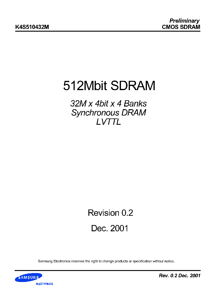K4S510432M_1010414.PDF Datasheet