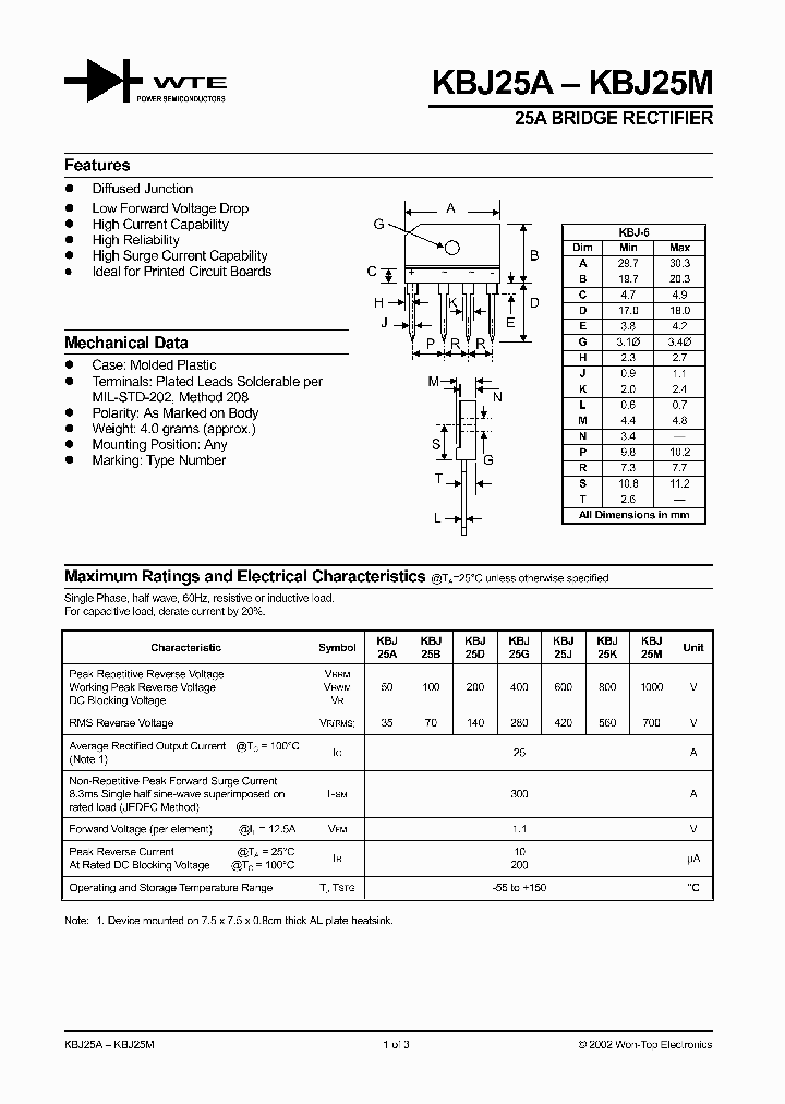 KBJ25A_877616.PDF Datasheet