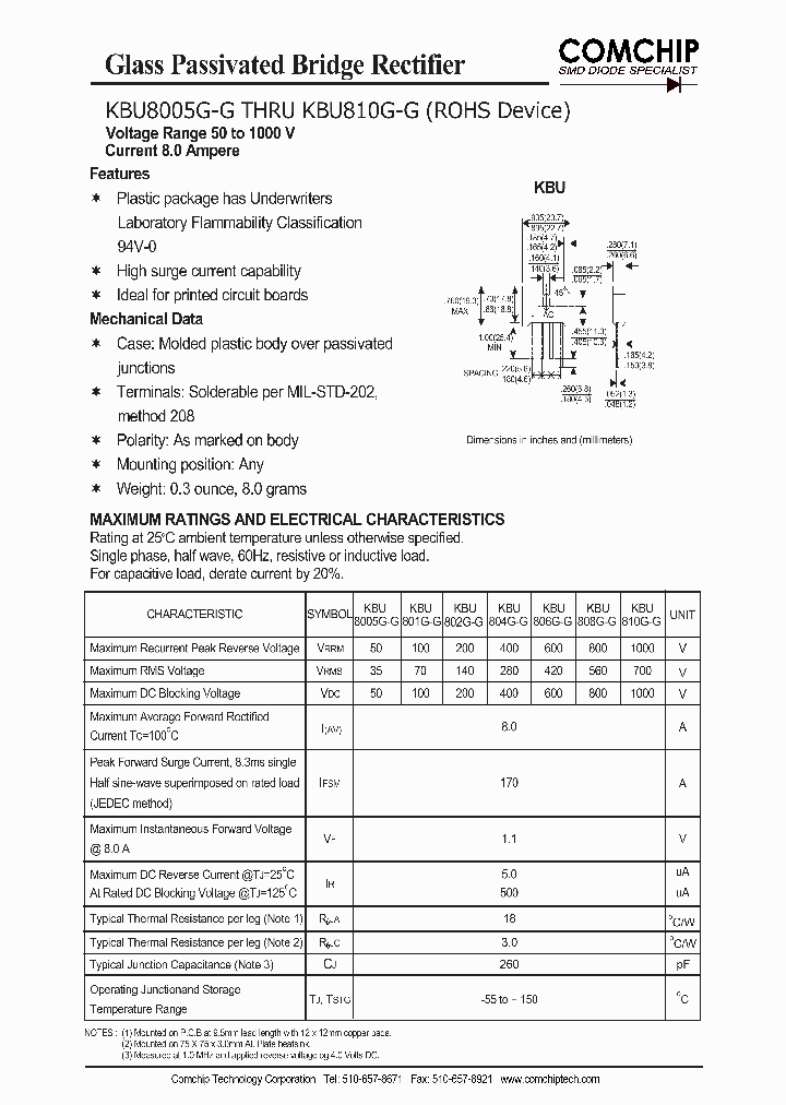 KBU8005G-G_878711.PDF Datasheet