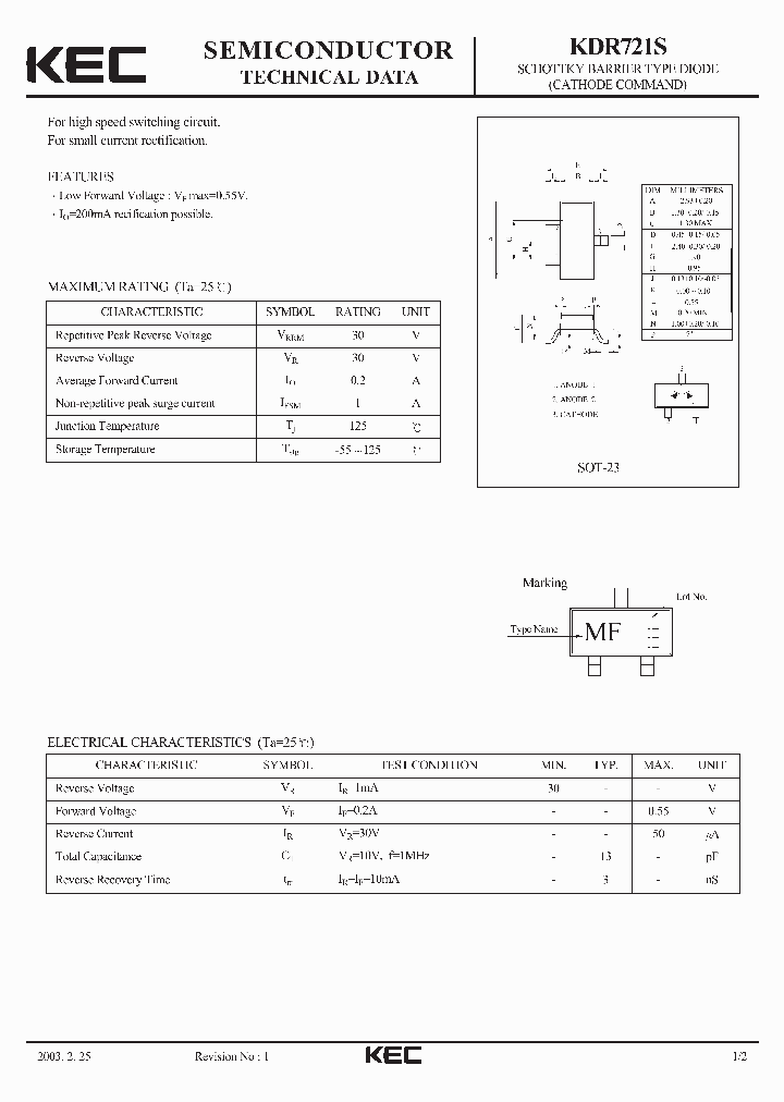KDR721S_943676.PDF Datasheet